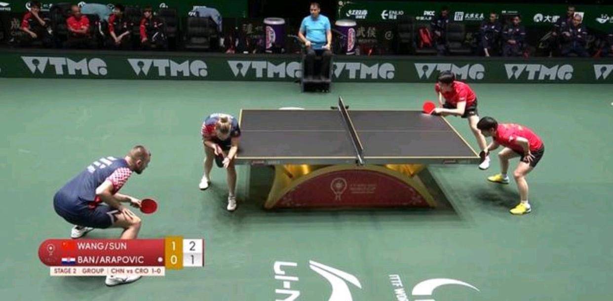 世界杯预测-乒联混合团体王楚钦/孙颖莎3比0的总比分胜伊沃·本/阿拉波维奇